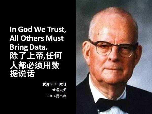 除了上帝任何人都必须用数据说话